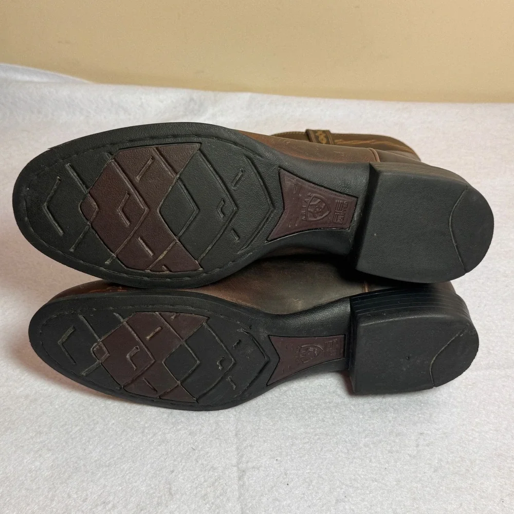 Ariat Mens Heritage Roper Distressed 13D Brown Leather Western Cowboy Boots ATS - Picture 14 of 15